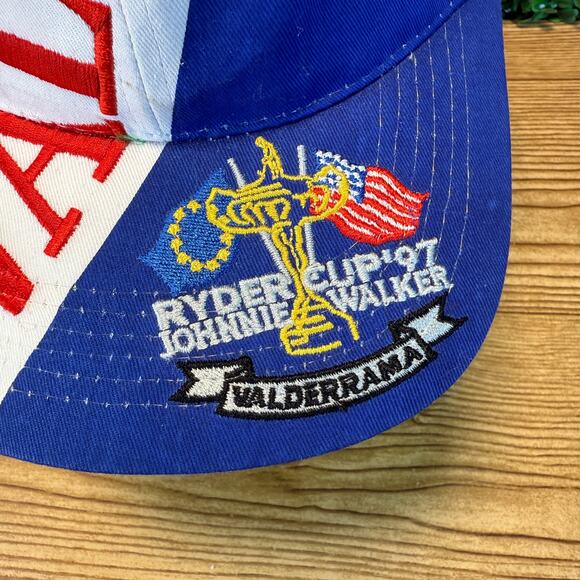 VTG NWT Ryder Cup Valderrama Johnnie Walker AOP Snapback Event Cap Golf OS RARE - Picture 8 of 9